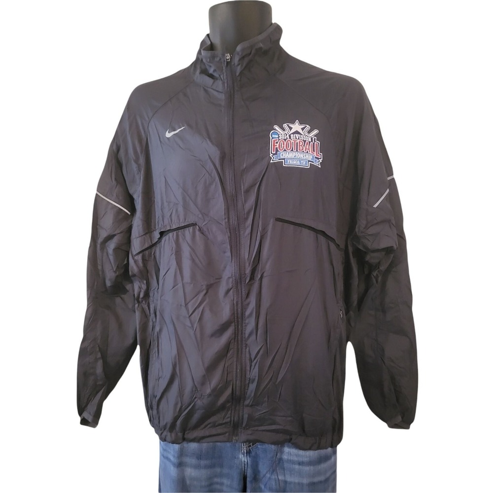 NCAA Nike Division I Football Championship Sz L Full Zip Windbreaker Jacket Men